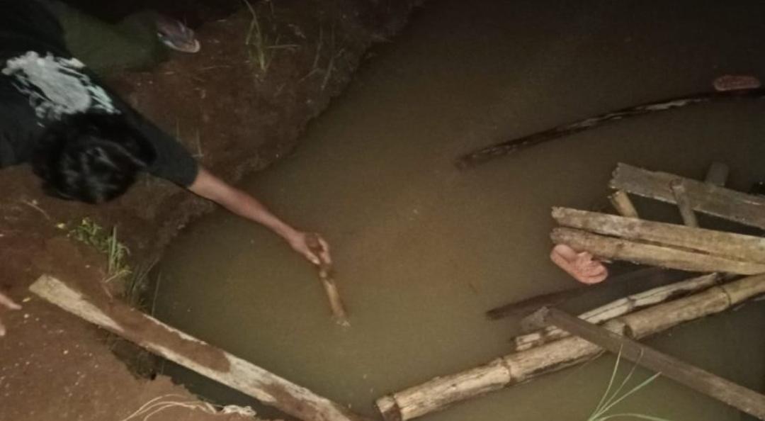 Lokasi balita tercebur galian septic tank Koperasi Desa Merah Putih di Kecamatan Gegerbitung, Kabupaten Sukabumi.