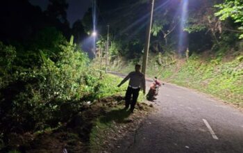 Truk Masuk Jurang di Cisarakan Palabuhanratu, Dua Orang Luka-luka