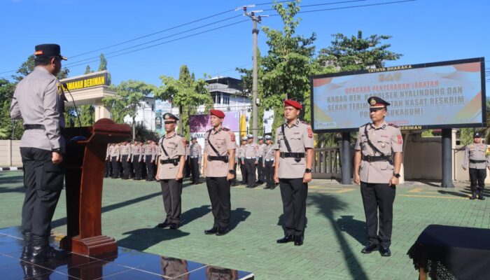 Rotasi Pejabat Polres Sukabumi, Kapolres Tekankan Integritas di Tengah Rotasi Jabatan