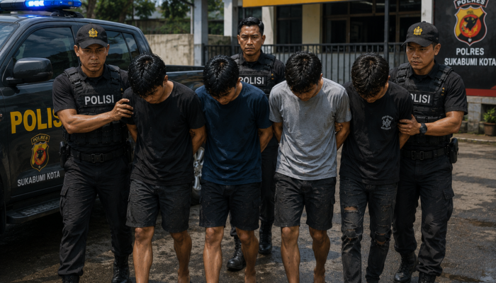 Kurang Dari 6 Jam Polisi Ungkap Kasus Pengeroyokan Maut di Sukaraja, 4 Pelaku Berhasil ditangkap