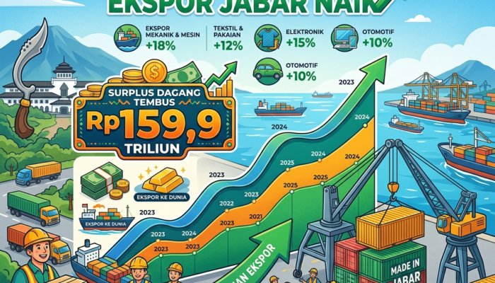 Ekspor Jabar Naik, Surplus Dagang Tembus Rp159,9 Triliun