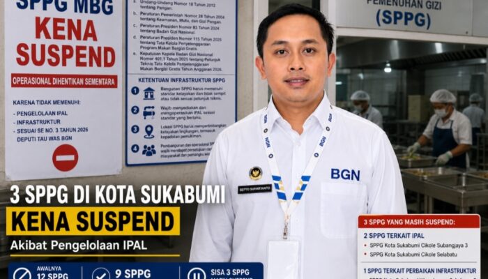 3 SPPG di Kota Sukabumi Masih Disuspend, Terkendala IPAL dan Perbaikan Infrastruktur