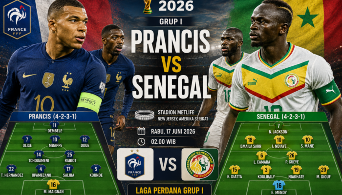 Prancis Waspadai Ancaman Senegal di Laga Perdana Grup I Piala Dunia 2026