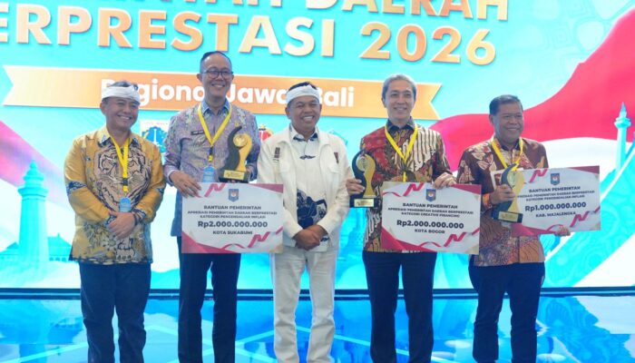 Kota Sukabumi Bersinar di Jawa-Bali, Raih Predikat Terbaik II Pengendalian Inflasi
