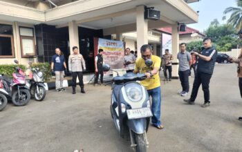 Motor Kembali Usai Dicuri Maling, Warga Palabuhanratu: Termakasih Polres Sukabumi
