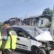 Hilang Kendali, Toyota Rush Tabrak Pedagang Tahu di Exit Tol Parungkuda Sukabumi