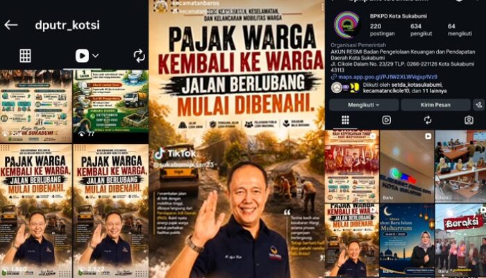 Medsos OPD Posting Foto Wali Kota Sukabumi dengan Atribut Parpol, Begini Penjelasan Diskominfo