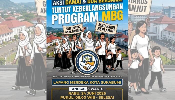 Aksi ‘Bersatu Demi Masa Depan’, Warga Sukabumi Serukan Keberlanjutan MBG