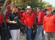 Gotong Royong Ubah Wajah Pantai Cibuaya, PDIP, DPRD dan Dispar Sukabumi Kompak Dorong Wisata Bersih