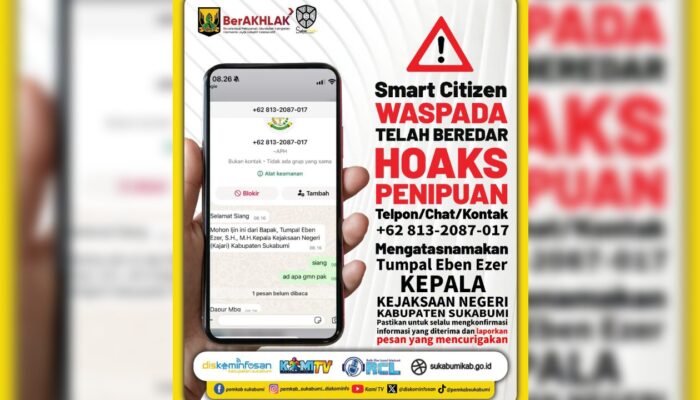 Diskominfosan Imbau Masyarakat Waspadai Penipuan yang Catut Nama Kajari Kabupaten Sukabumi
