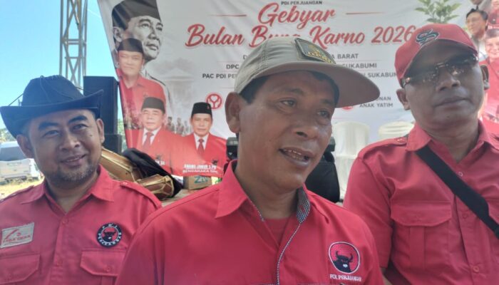 Gebyar Bulan Bung Karno 2026, PDI Perjuangan Kabupaten Sukabumi Tebar Benih Ikan dan Santuni Anak Yatim