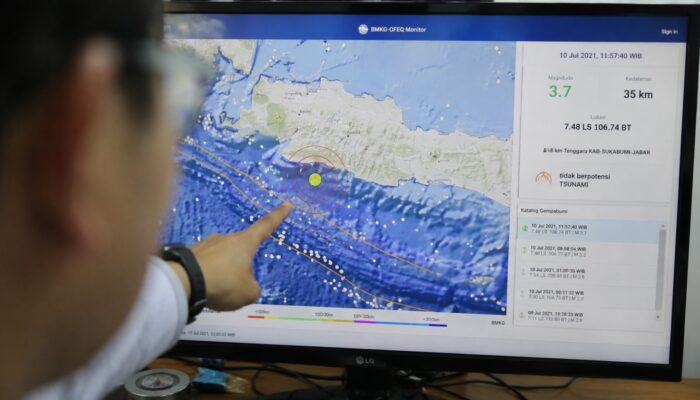 Empat Kali dalam 12 Jam, Gempa Berulang Guncang Selatan Sukabumi