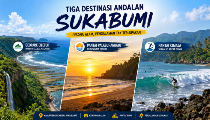 Tiga Destinasi Andalan Sukabumi yang Wajib Dikunjungi, dari Geopark Kelas Dunia hingga Pantai Favorit Peselancar