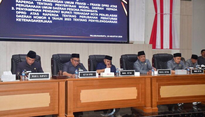 Paripurna DPRD Bahas Revisi Perda Ketenagakerjaan, Pemkab dan DPRD Sukabumi Soroti Perlindungan Pekerja