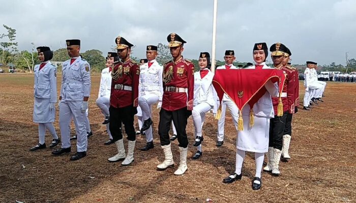 Merah Putih Berkibar Gagah Di Jampangkulon, Upacara HUT Ke-81 RI Berlangsung Khidmat