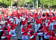 Senam Bersama KORMI Jadi Ruang Silaturahmi, Warga dari Berbagai Daerah Tumplek di Cangehgar
