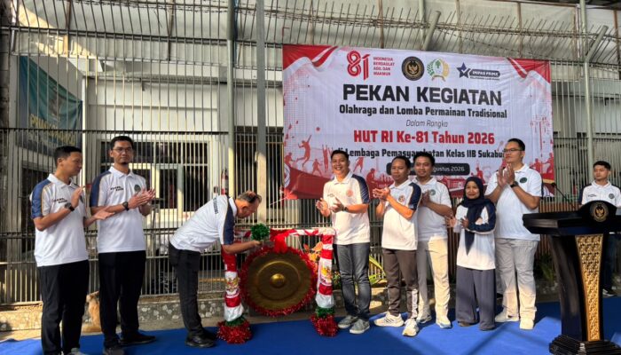 Semarak HUT Ke-81 RI, Lapas Sukabumi Resmi Gelar Pekan Olahraga dan Lomba Tradisional