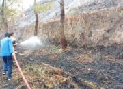 Bakar Sisa Tebangan Pohon, Lahan Kosong di Perumahan Balandongan Baros Sukabumi Terbakar