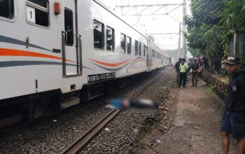 Pejalan Kaki tak Dikenal Tertemper KA Pangrango di Pamuruyan Sukabumi