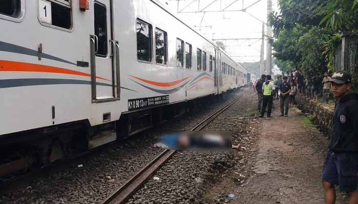 Pejalan Kaki tak Dikenal Tertemper KA Pangrango di Pamuruyan Sukabumi