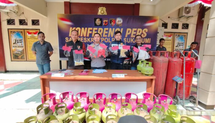 Polres Sukabumi Ungkap Penyalahgunaan LPG 3 Kg, Dipindahkan ke Tabung 12 Kg dan 50 Kg