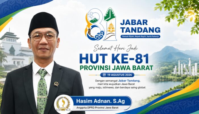 HUT ke-81 Jawa Barat, Hasim Adnan Ajak Masyarakat Jaga Kebersamaan dan Perkuat Pembangunan