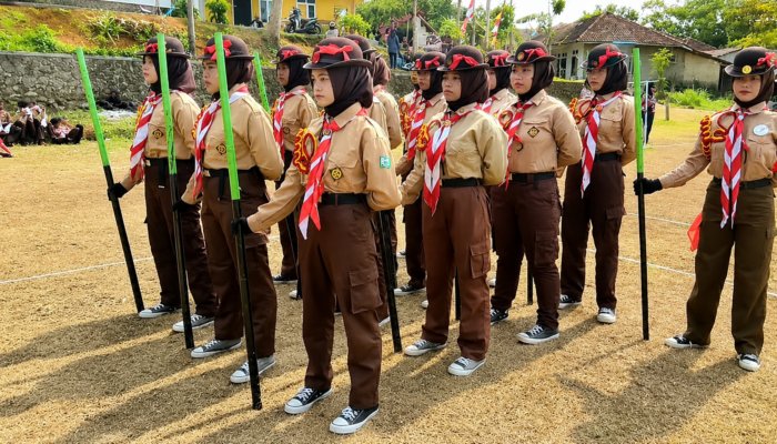 Puluhan Regu Pramuka Adu Kekompakan di LKBB Kwarran Jampangkulon