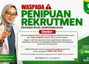Waspada Penipuan Rekrutmen Pegawai, RSUD Jampangkulon Tegaskan Seleksi Resmi Tanpa Biaya