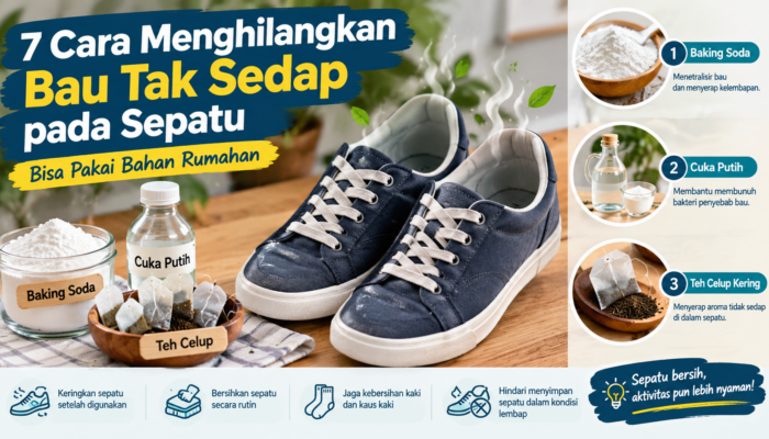 7 Cara Menghilangkan Bau Tak Sedap pada Sepatu, Bisa Pakai Bahan Rumahan