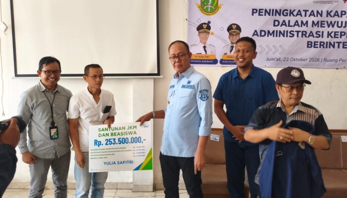 Total Rp253,5 Juta! Ahli Waris Peserta BPJS Ketenagakerjaan di Sukabumi Terima Santunan