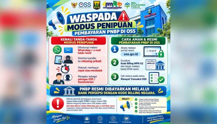 DPMPTSP Kabupaten Sukabumi Ingatkan Pelaku Usaha Waspadai Penipuan Pembayaran PNBP di OSS