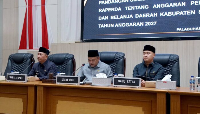 DPRD Soroti Raperda APBD 2027, Bupati Sukabumi Sampaikan Jawaban Fraksi
