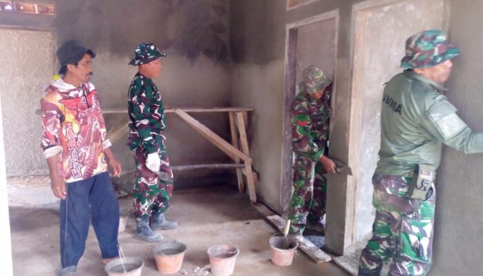 Satgas TMMD ke-130 Kodim 0622/Sukabumi Bangun Rumah Aden di Ciemas