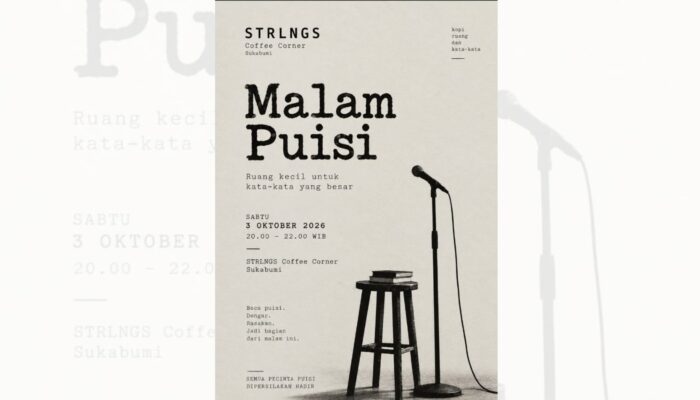 Tak Sekadar Baca Puisi, Malam Puisi di STRLNGS Coffee Corner Kota Sukabumi Jadi Ruang Menumpahkan Keresahan