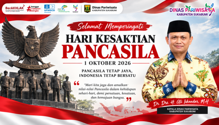 Hari Kesaktian Pancasila 2026, Dinas Pariwisata Kabupaten Sukabumi Ajak Masyarakat Perkuat Persatuan