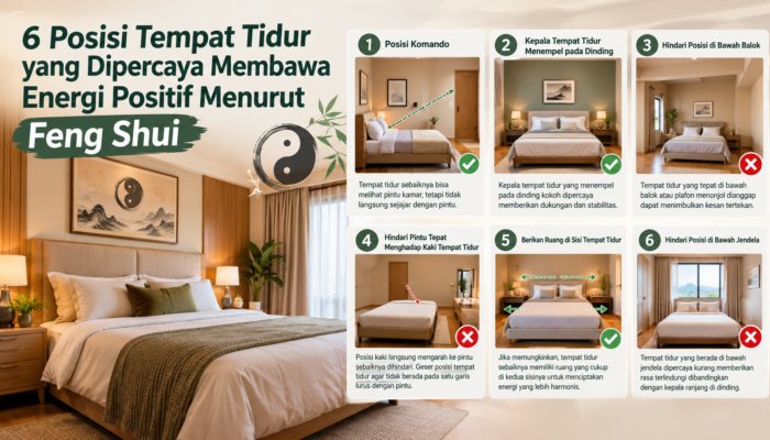6 Posisi Tempat Tidur yang Dipercaya Membawa Energi Positif Menurut Feng Shui